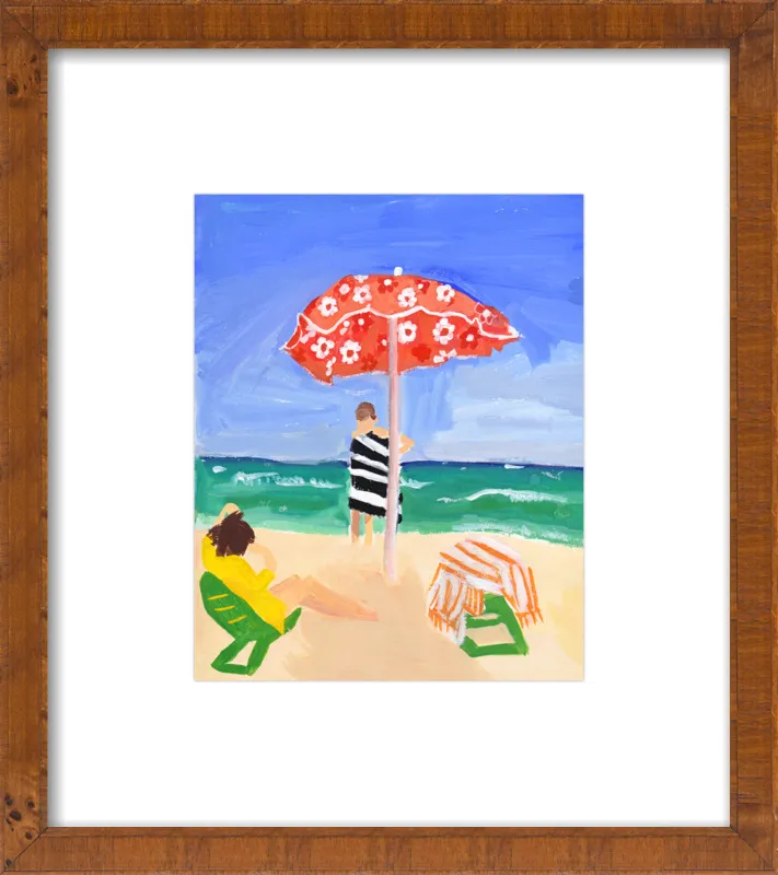 Italian Beach Umbrella by Jackie Mancuso for Artfully Walls