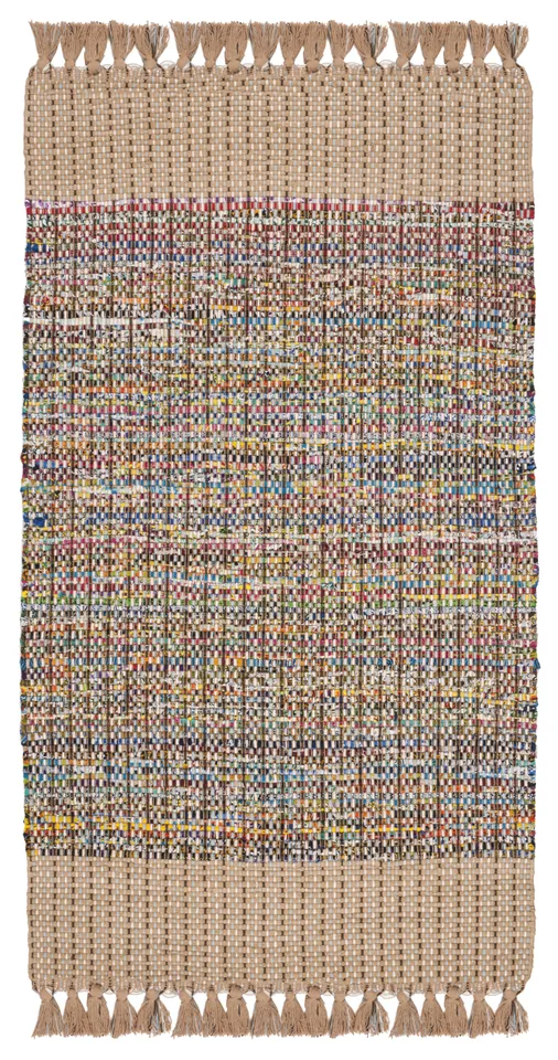 Arlo Home Hand Woven Area Rug, MTK972E, Beige/Multi,  3' X 5'