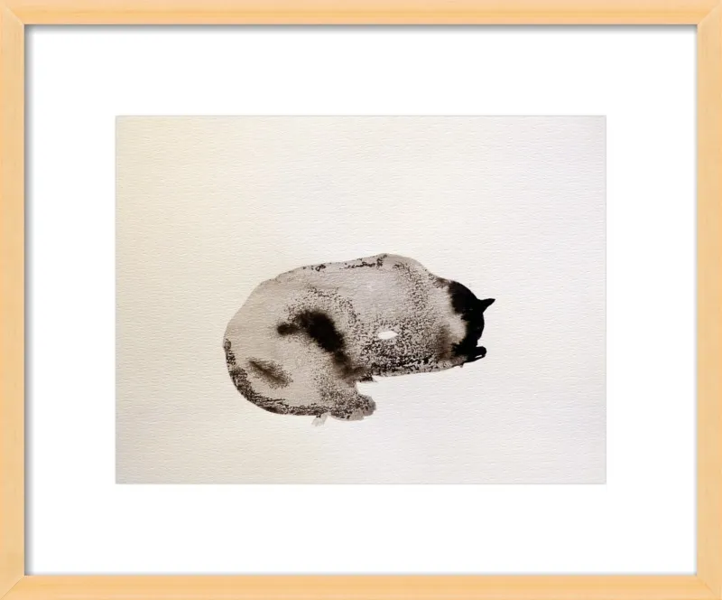 Sleeping cat by Frederic Belaubre for Artfully Walls