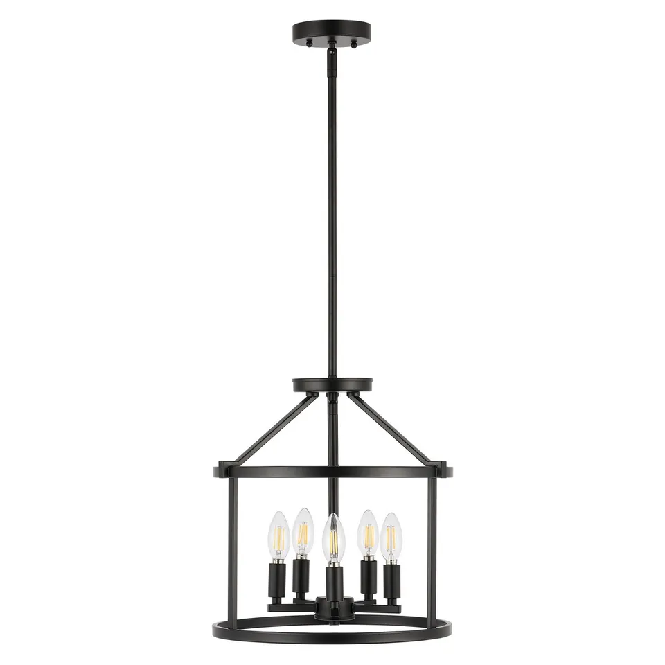Navassa 5 Light 15" Pendant - Black
