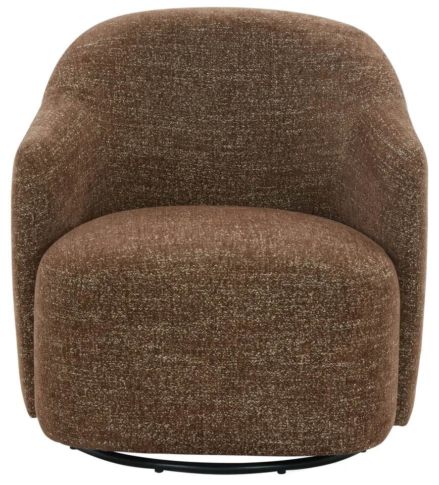 Peitra Boucle Accent Chair - Dark Brown