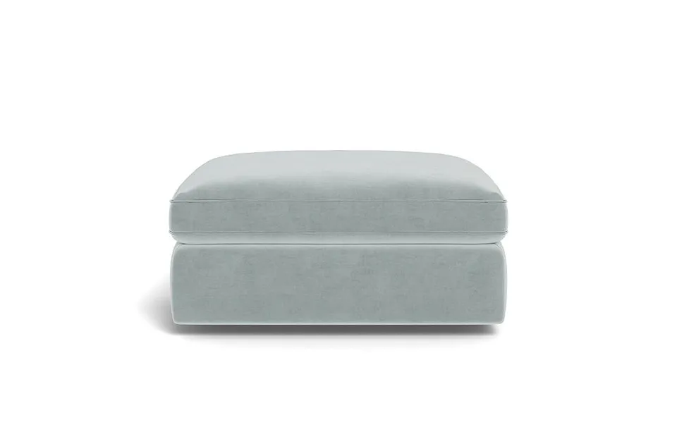 James Rectangle Ottoman with Contrast Piping and Storage Option