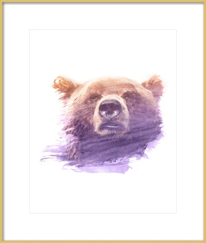 BEAR SUPERIMPOSED WATERCOLOR by Emiliano Deificus for Artfully Walls