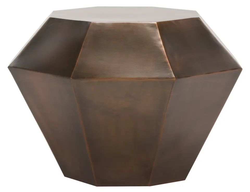 Grace Diamond Accent Table - Antique Copper
