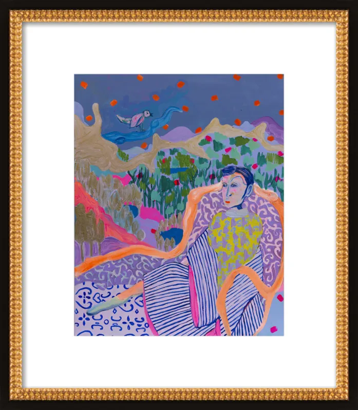 "The Nightingale" illustration by Davina Shefet for Artfully Walls