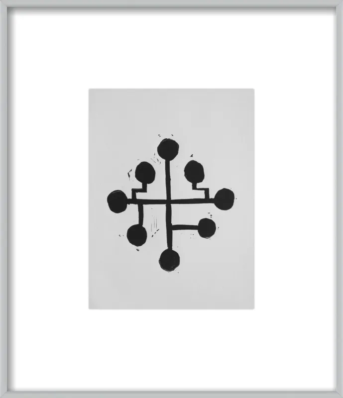 Geometric Midcentury Atomic Print by Stacy Rajab for Artfully Walls