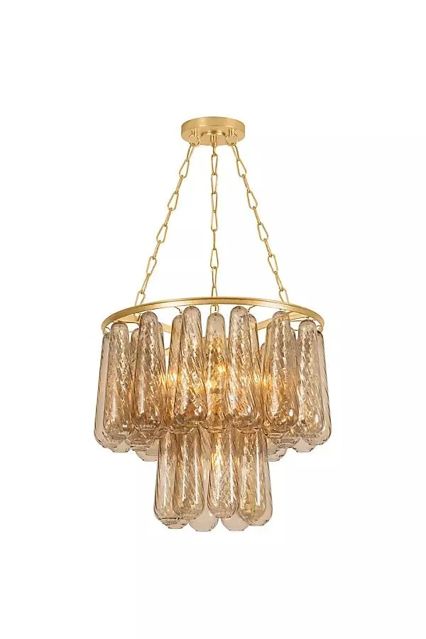 Milos Cascade Droplet Glass Chandelier