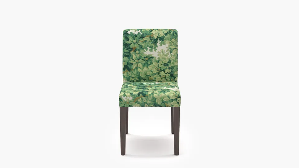 Signature Dining Chair, Verdure Bois De Chene, Espresso Square Tapered Leg