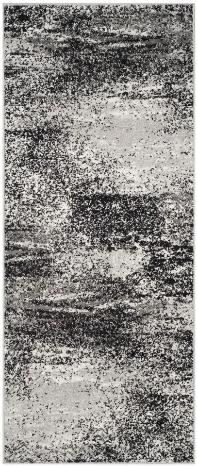 Arlo Home Woven Area Rug, ADR112G, Silver/Multi,  2' 6" X 6'