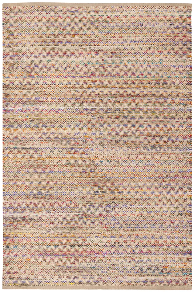 Arlo Home Hand Woven Area Rug, CAP305Q, Red/Natural,  4' X 6'