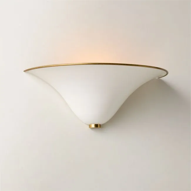 Tens White Enamel Wall Sconce