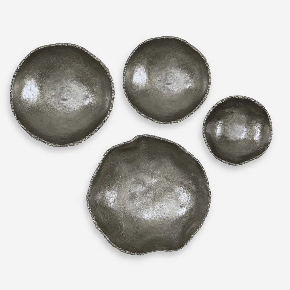 Lucky Coins Nickel Wall Decor Set/4