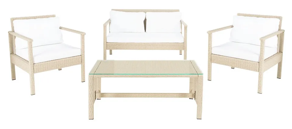 Garnen 4 Piece Living Set - Gray / White
