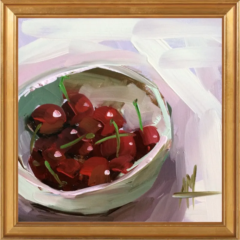 bowl of cherries no. 7 by Angela Moulton for Artfully Walls