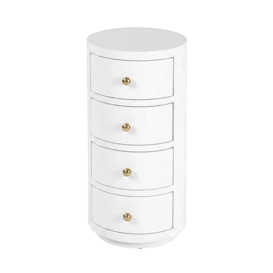 Nora Smooth White End Table