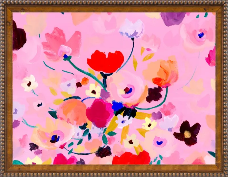 Pink Posey by KT Smail for Artfully Walls