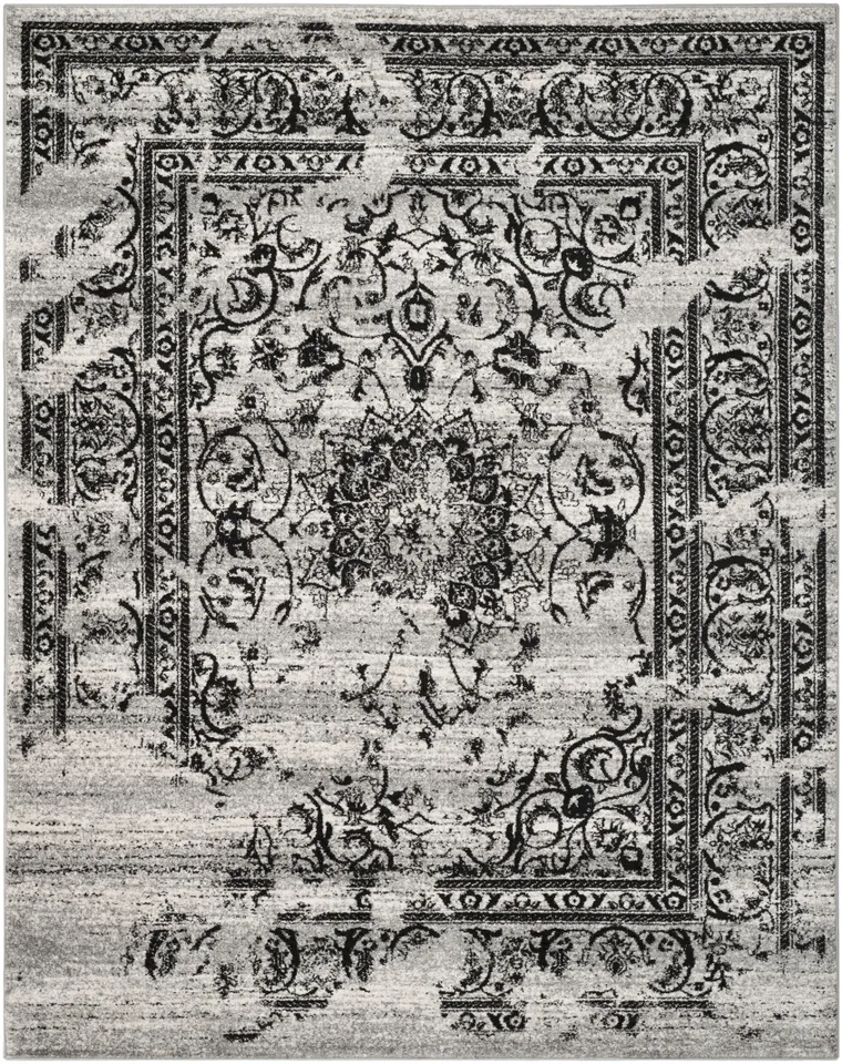 Arlo Home Woven Area Rug, ADR101A, Silver/Black,  9' X 12'