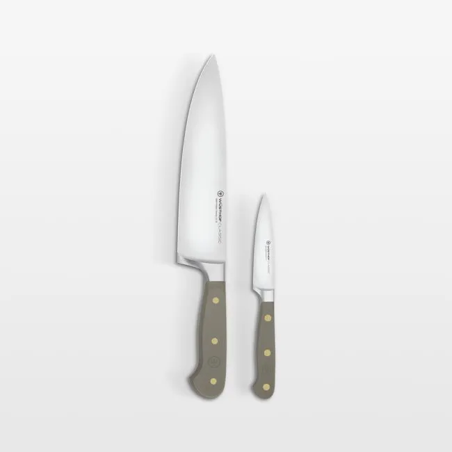 Wusthof Classic Color Velvet Oyster Grey 2-Piece Knife Set
