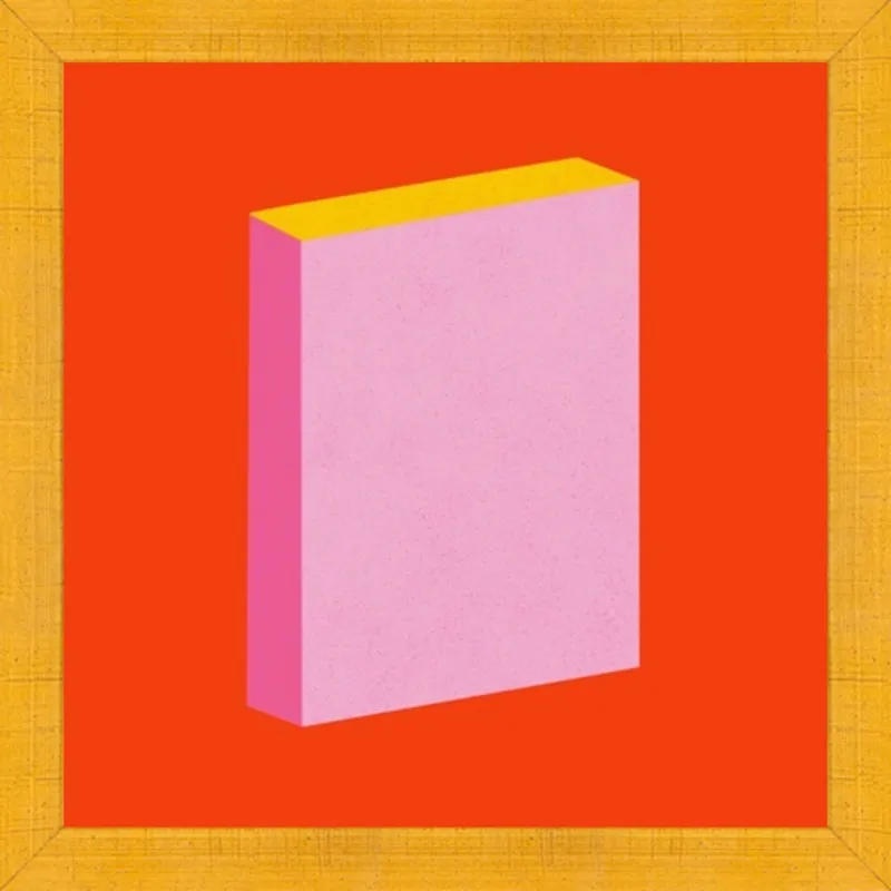 Color Books 3, Scarlet, Pink & Gold by Jessica Poundstone for Artfully Walls