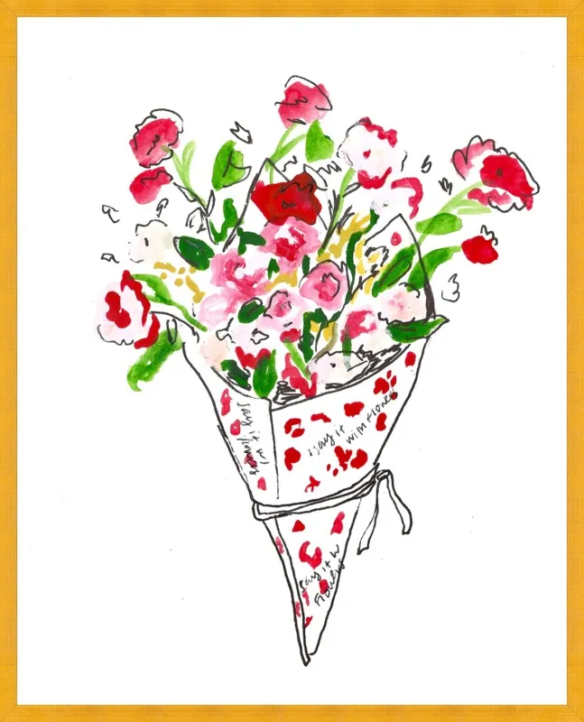 Bodega Flowers in Pink and Red by Larsen McDowell for Artfully Walls