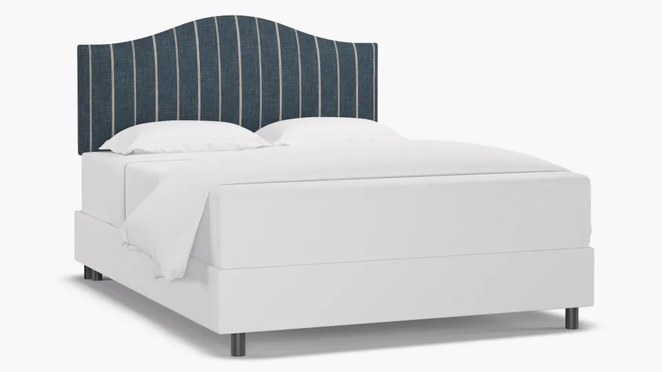Camelback Headboard, Indigo Fritz, Queen