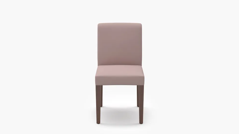 Signature Dining Chair, Blush Everyday Linen, Walnut Square Tapered Leg