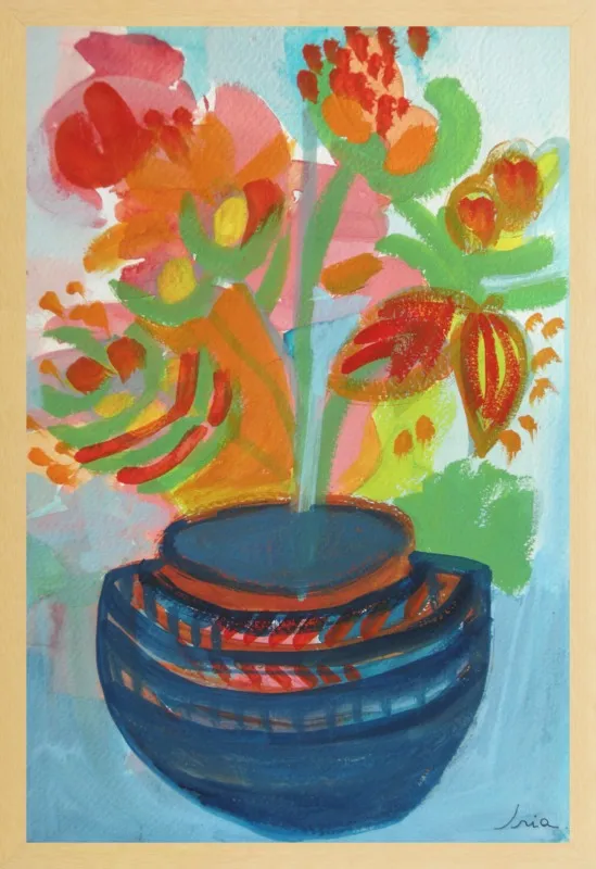 Red Flowers by Iria Fernandez Alvarez for Artfully Walls