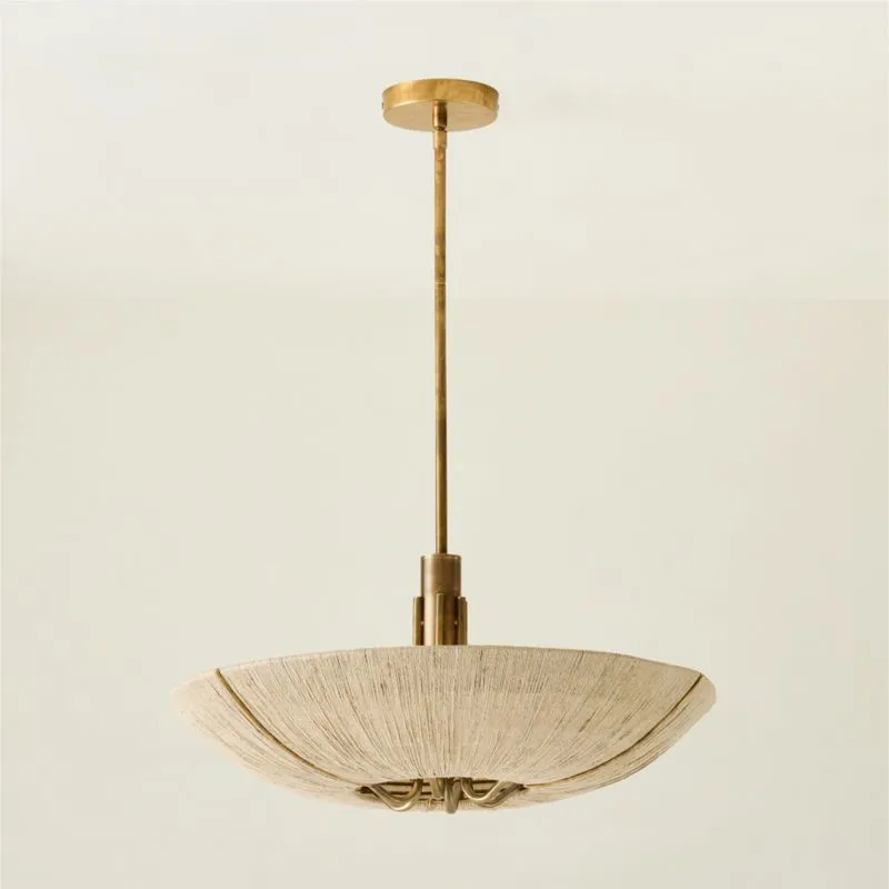 Delphine Natural Jute Pendant Light 23"
