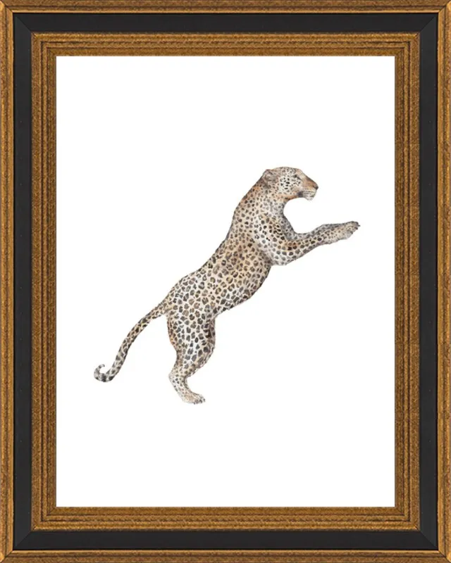 Leaping Leopard Watercolor by Lauren Rogoff for Artfully Walls