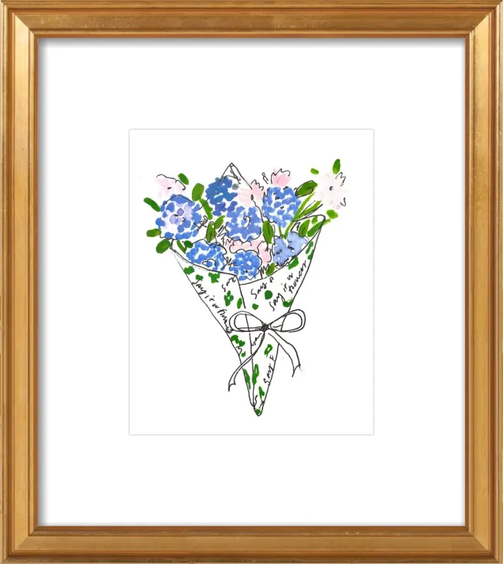 Bodega Flowers in Blue by Larsen McDowell for Artfully Walls