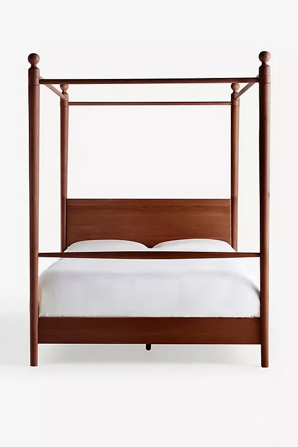 Roma Oak Canopy Bed