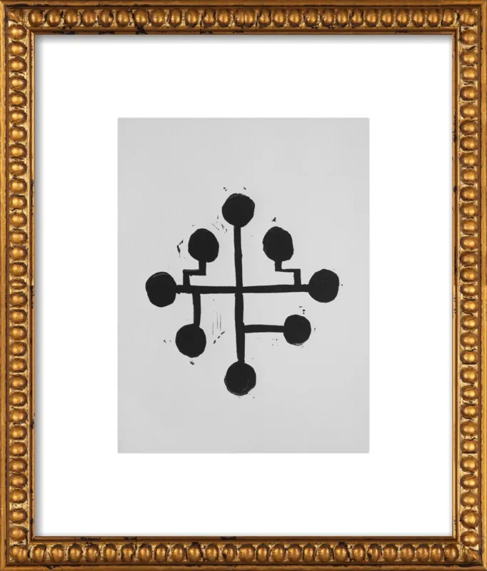Geometric Midcentury Atomic Print by Stacy Rajab for Artfully Walls