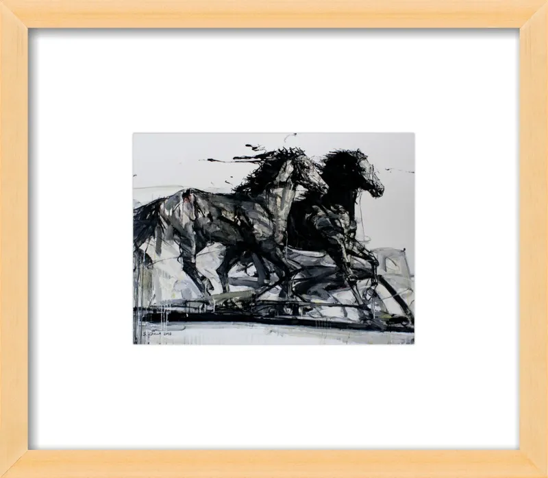 Black Stallions by Shao Y. Zhang for Artfully Walls