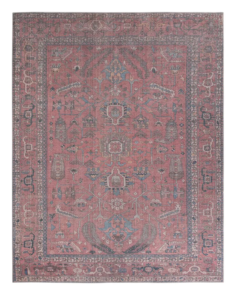 Galina KND08 Oriental Red/Blue Area Rug (10'X14')