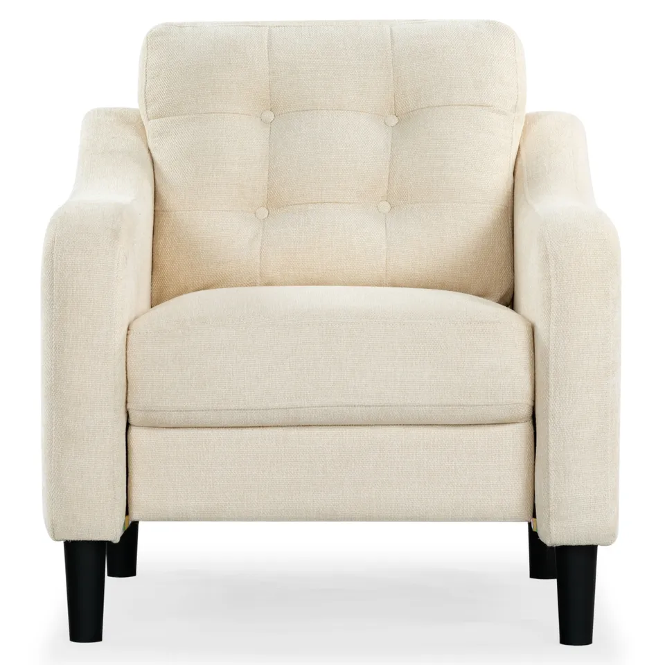 Nathaniel Tufted Back Accent Chair - Creme