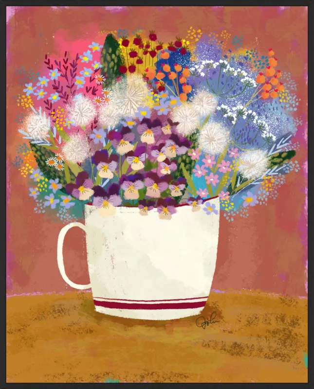 Violas in Russet by Joy Laforme for Artfully Walls
