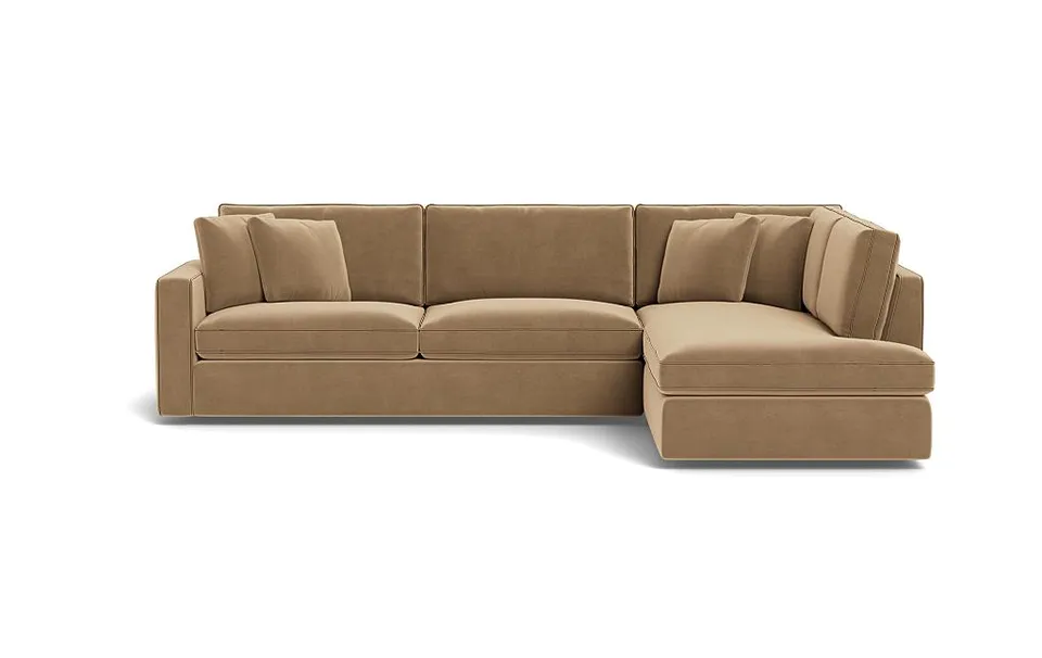 James 3-Seat Right Bumper Sectional with Contrast Piping