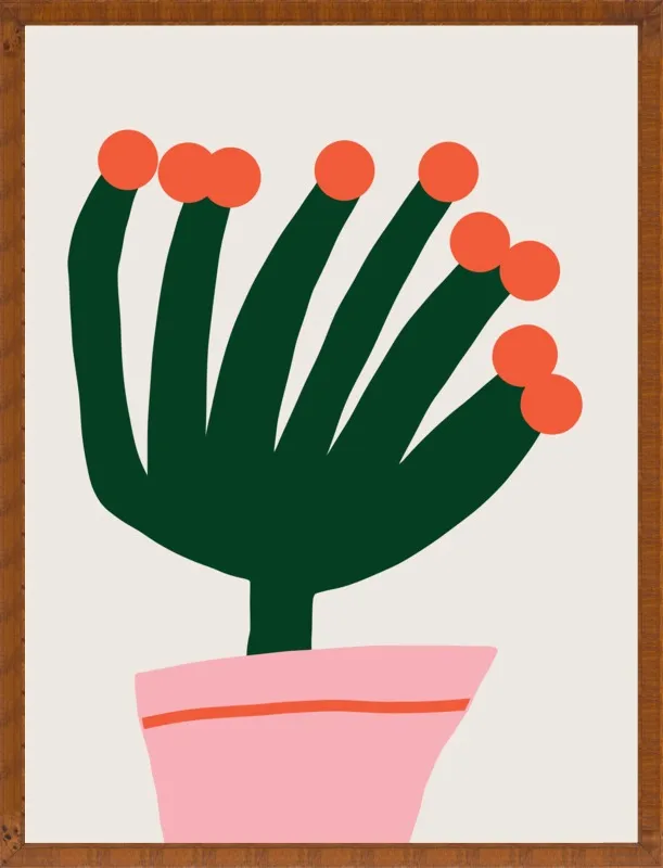 Flowering cactus by Jessica Nielsen for Artfully Walls