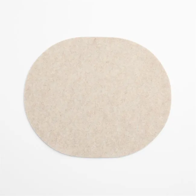 Oval Oatmeal Felt Placemat