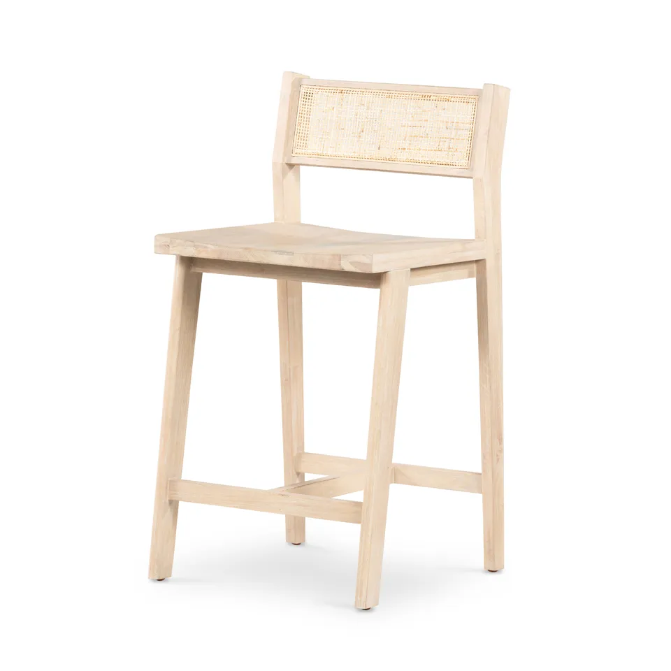 Clarita Bar + Counter Stool - White Wash Mango