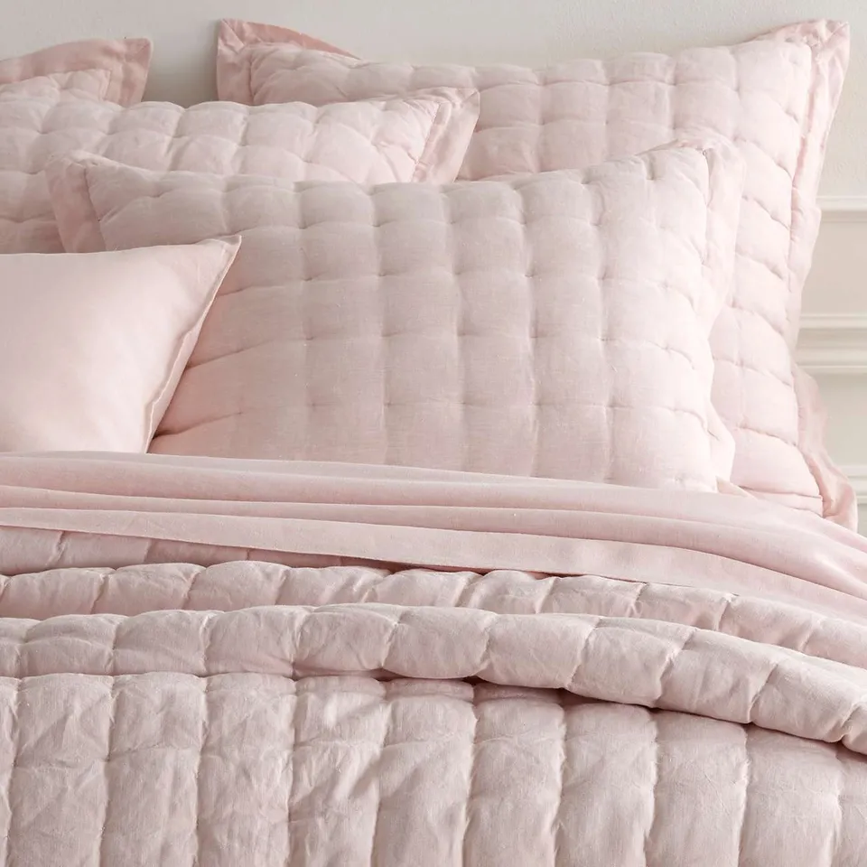 Lush Linen Slipper Pink Puff Sham