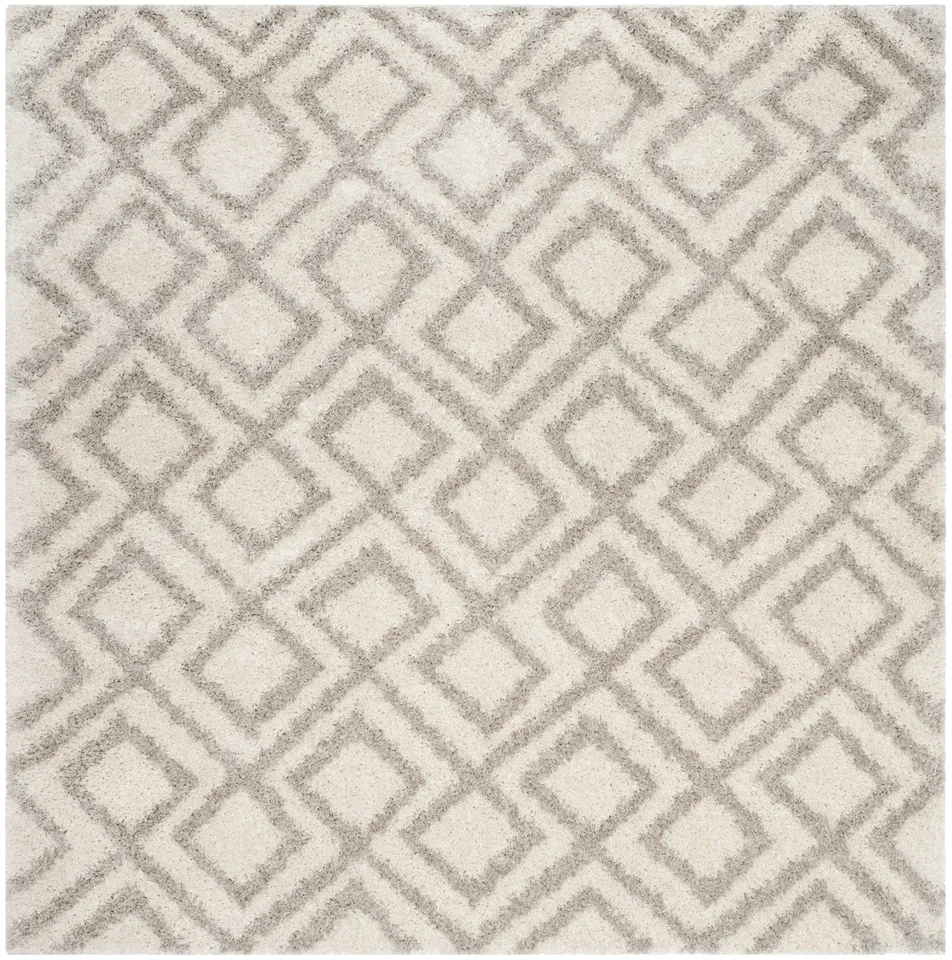 Arlo Home Woven Area Rug, ASG740A, Ivory/Beige,  6' 7" X 6' 7" Square