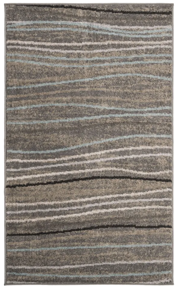 Arlo Home Woven Area Rug, AMS111G, Silver/Beige,  3' X 5'
