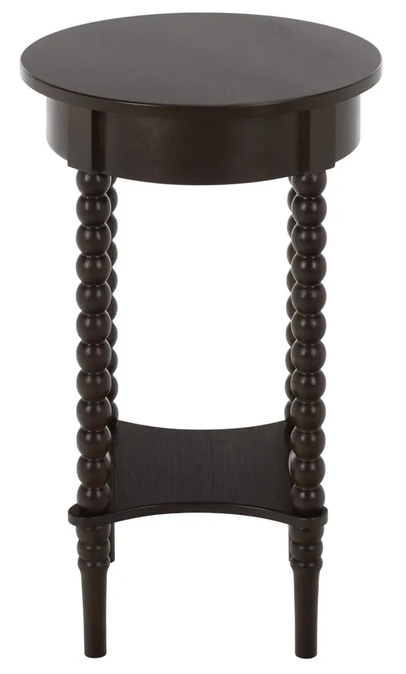 Orbis Round Accent Table - Dark Chocolate