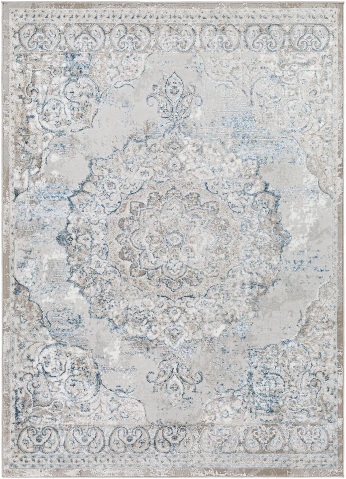 Enfield Gray Indoor 5'3" x 7' Machine Woven Rug