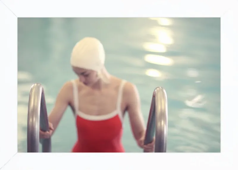 Swimmer in a Red Suit by Lucy Snowe for Artfully Walls