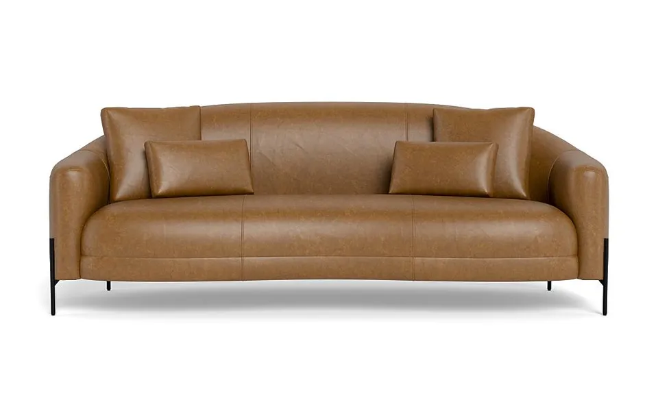 Fiona Leather 3-Seat Sofa