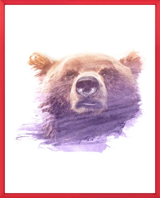 BEAR SUPERIMPOSED WATERCOLOR by Emiliano Deificus for Artfully Walls