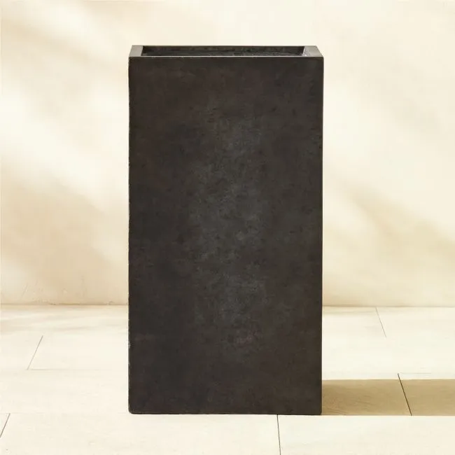 Ash Square Dark Grey Cement Indoor/Outdoor XL Planter 31.5"H