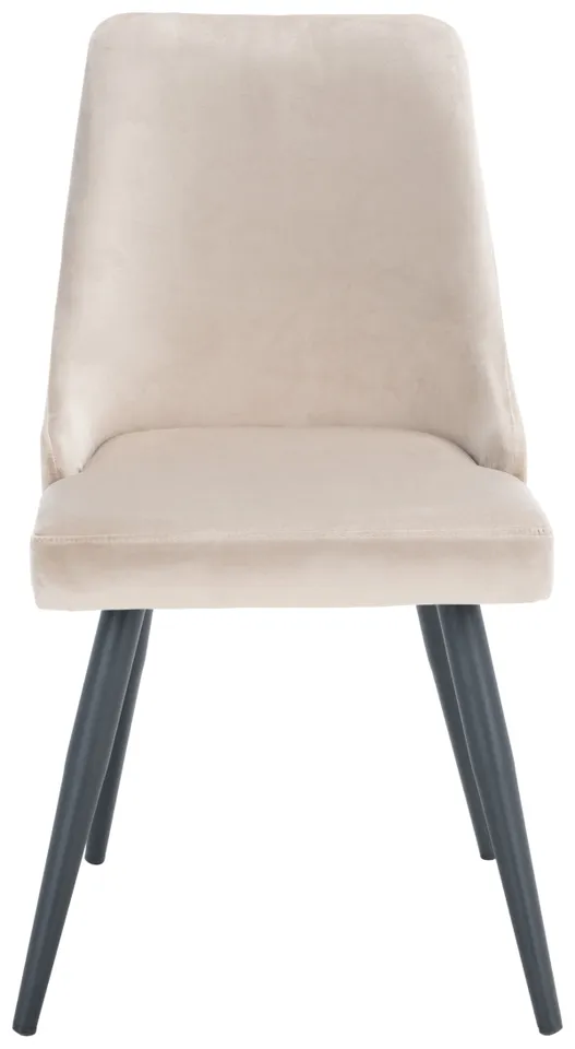 Zoi Upholstered Dining Chair, Set Of 2 - Taupe / Black